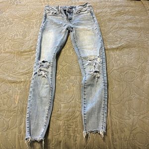 American Eagle Super Stretch size 0 jeans.